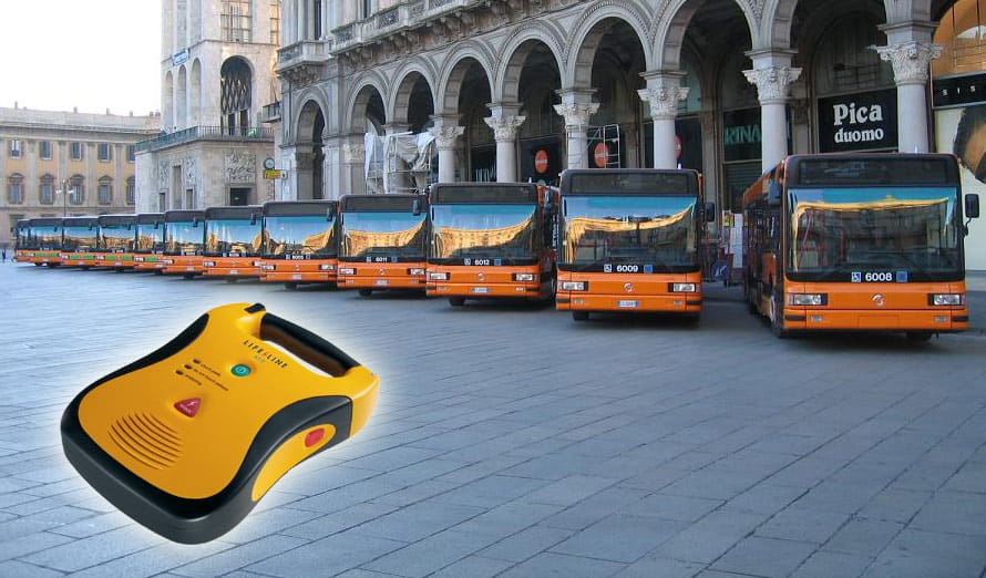 defibrillatore autobus filobus tram